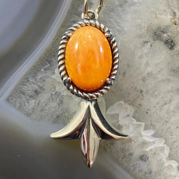 Carolyn Pollack Southwestern Style Silver Spiny Oyster Squash Pendant & Necklace - Picture 6 of 10